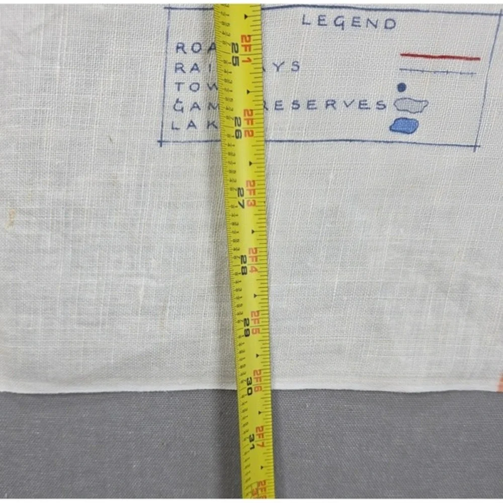 Africa Map‎ Tea Towel Linen Living in Africa Giraffe Lion Rhino